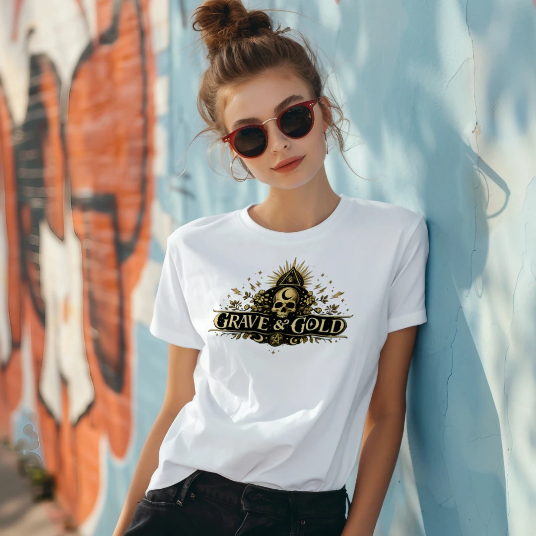 Grave gold Ladies' Flowy Cropped T-Shirt