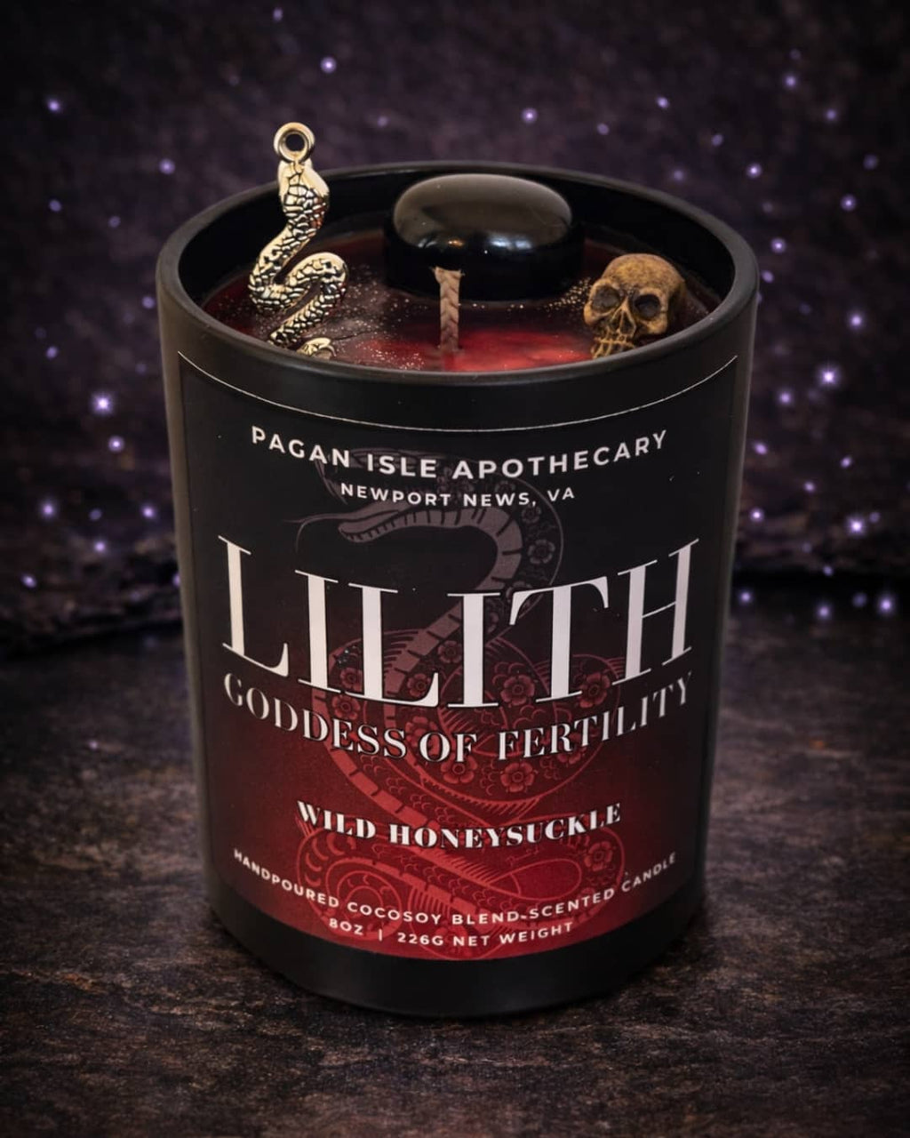 Lilith Crystal Candle | Independence & Power Spell Candle