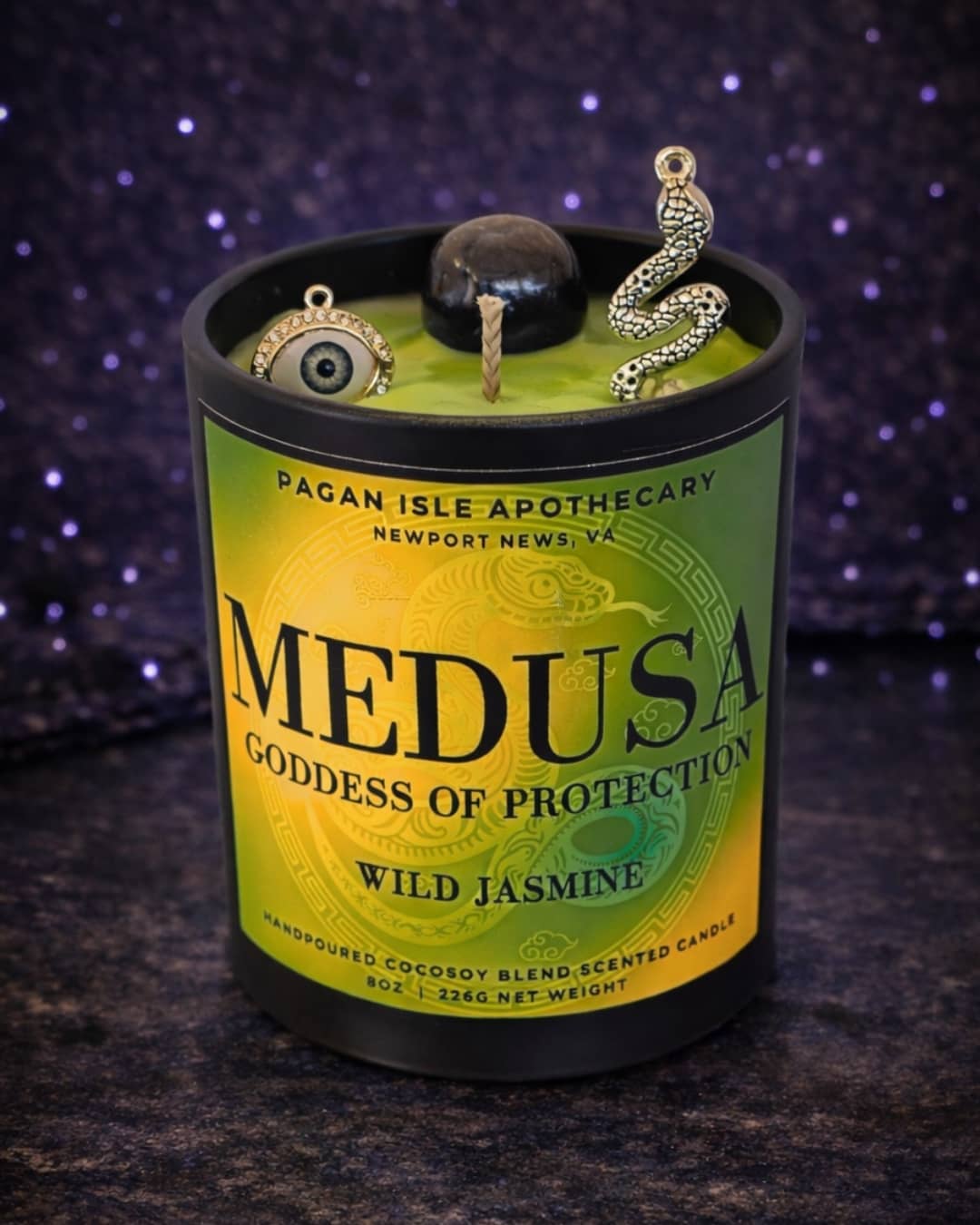 Medusa Crystal Candle | Protection & Power Spell Candle