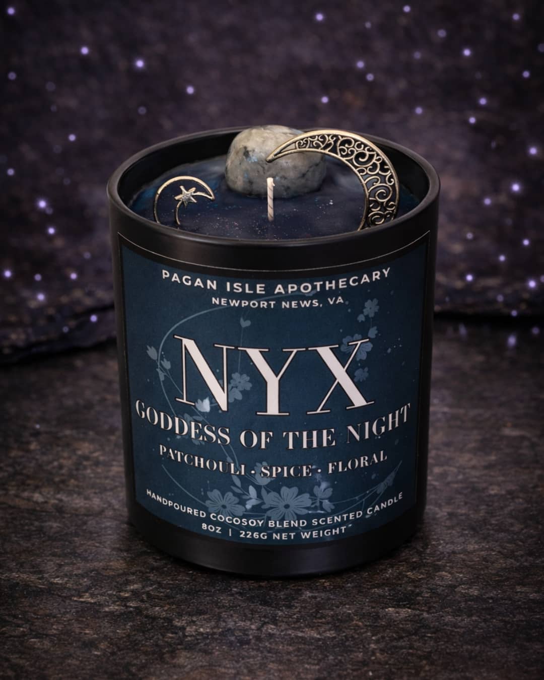 Nyx Crystal Candle | Night Magic Spell Candle